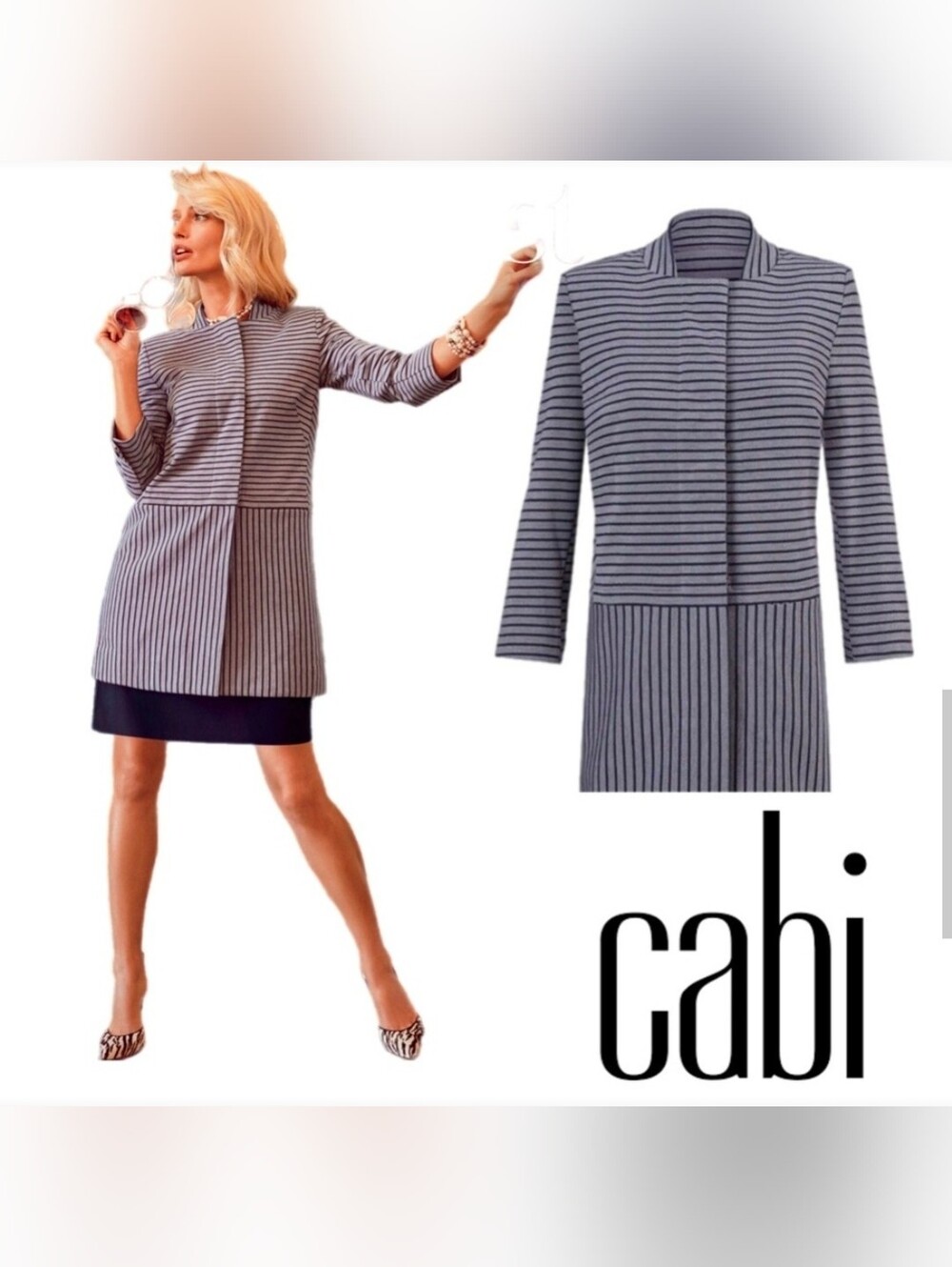 Cabi Striped Car Coat